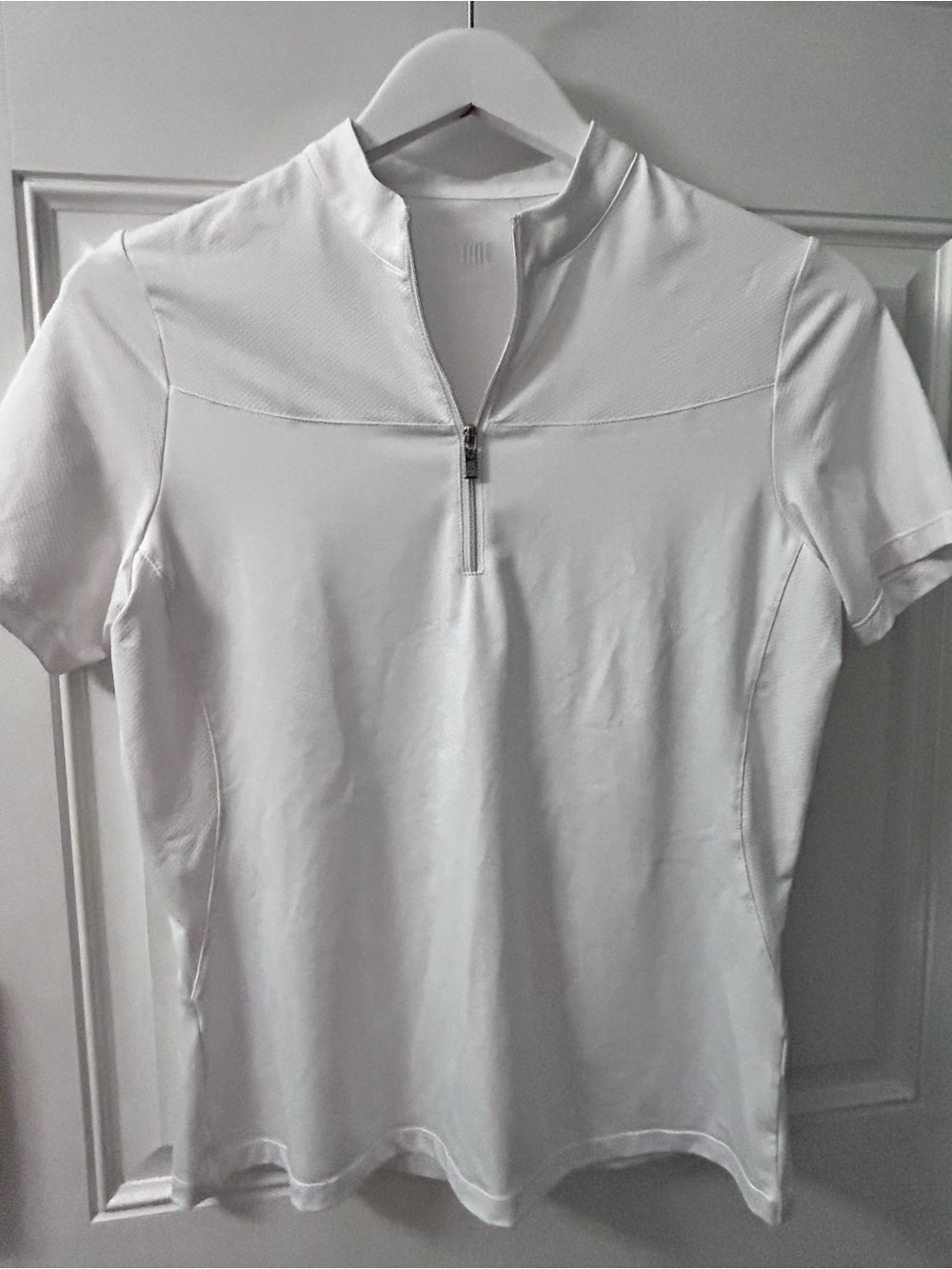 Tail White Short-Sleeve Zip Front Athletic Tee
